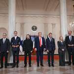 image for (OC) Trump takes a photo with Zelenskyy and European leaders amid talks on peace efforts in Ukraine