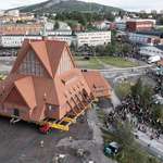 image for Church in Kiruna (Sweden) being moved.