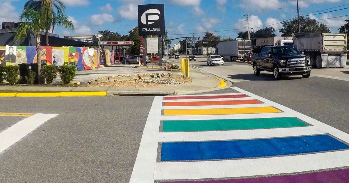 image for Pulse Memorial's rainbow crosswalk removed overnight in Orlando, Florida