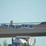 image for [OC] Cops in Canyon, TX taking down “Trump is on the Epstein List” banner down from an overpass