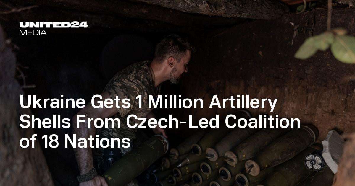 image for Ukraine Gets 1 Million Artillery Shells From Czech-Led Coalition of 18 Nations