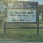 image for Local church sign, had to turn around for a pic