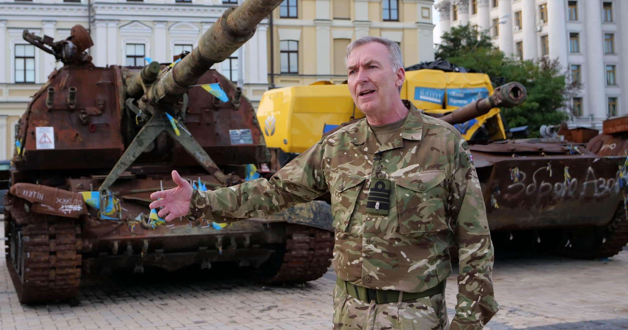 image for UK military chief: Putin is at the core of this war, but people in Russia support his views