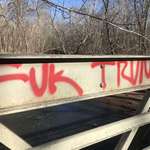 image for [OC] The message is clear on this pedestrian bridge along a Virginia suburbs trail.
