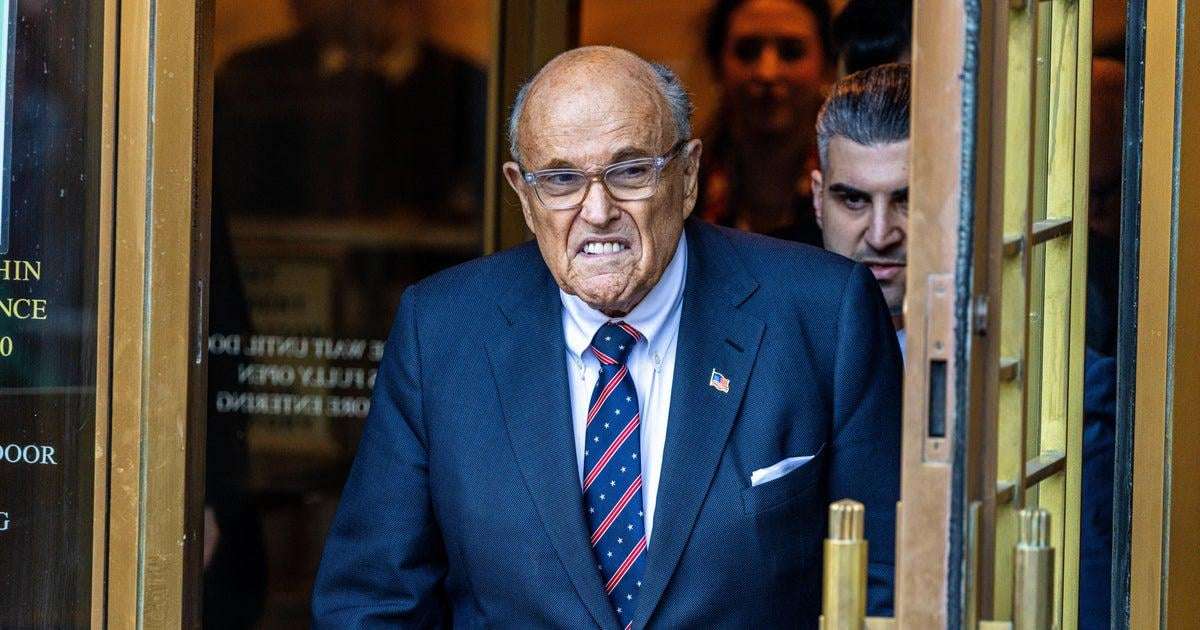 image for Rudy Giuliani hospitalized after his "vehicle was struck from behind at high speed"