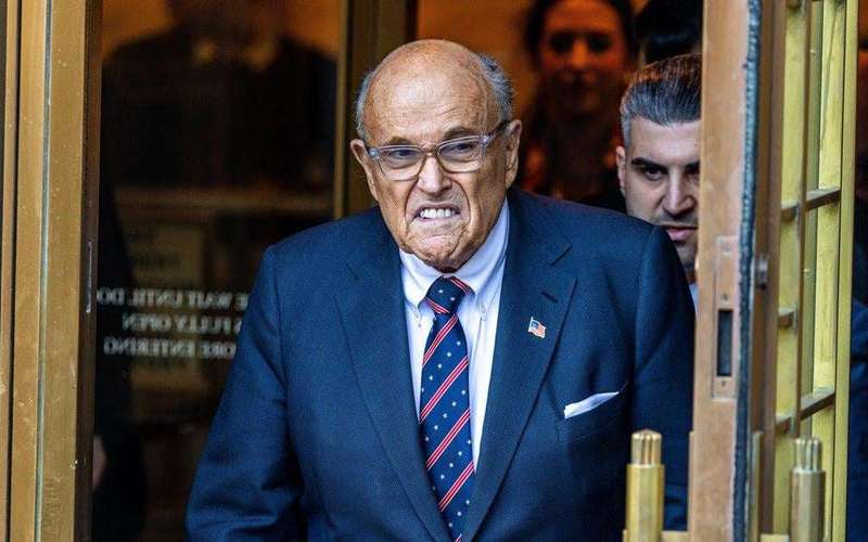 image for Rudy Giuliani hospitalized after his "vehicle was struck from behind at high speed"