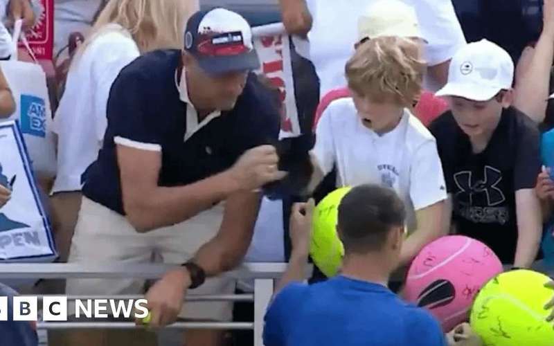image for CEO Piotr Szczerek who snatched boy's hat at US Open says he made 'huge mistake'
