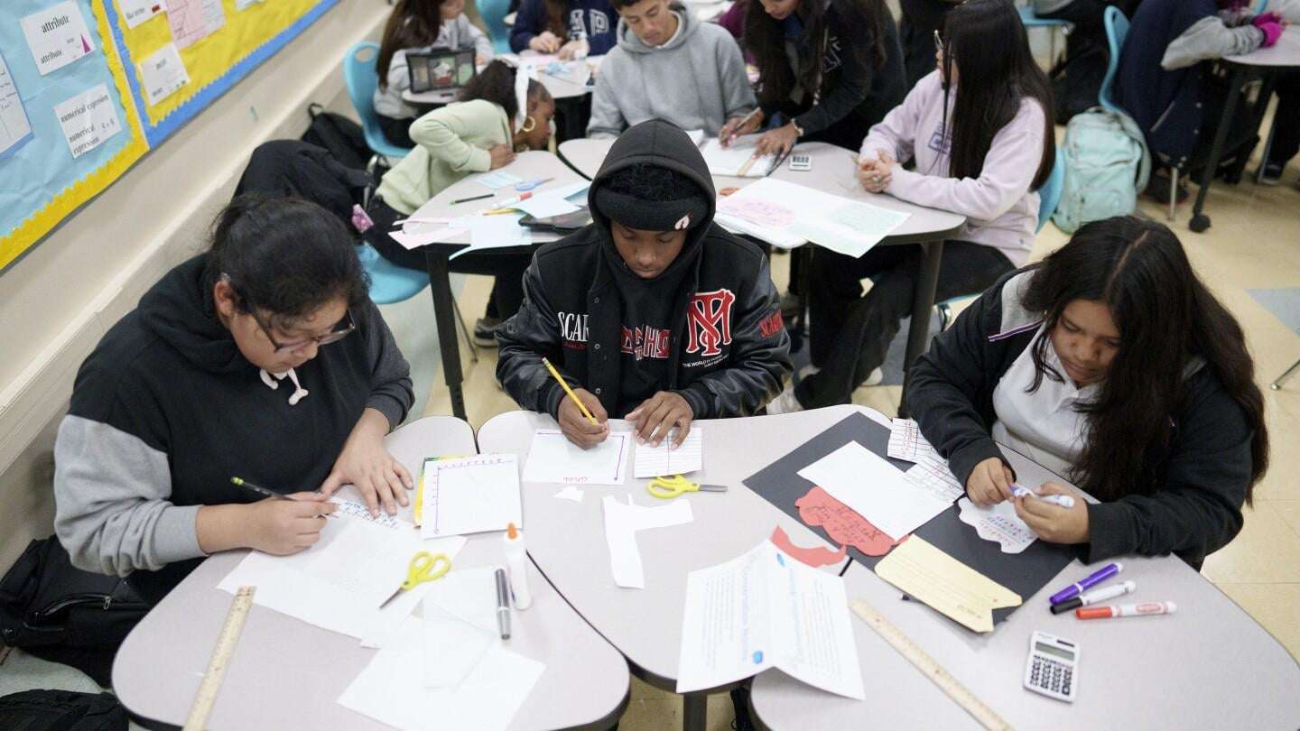 image for US high school students lose ground in math and reading, continuing yearslong decline