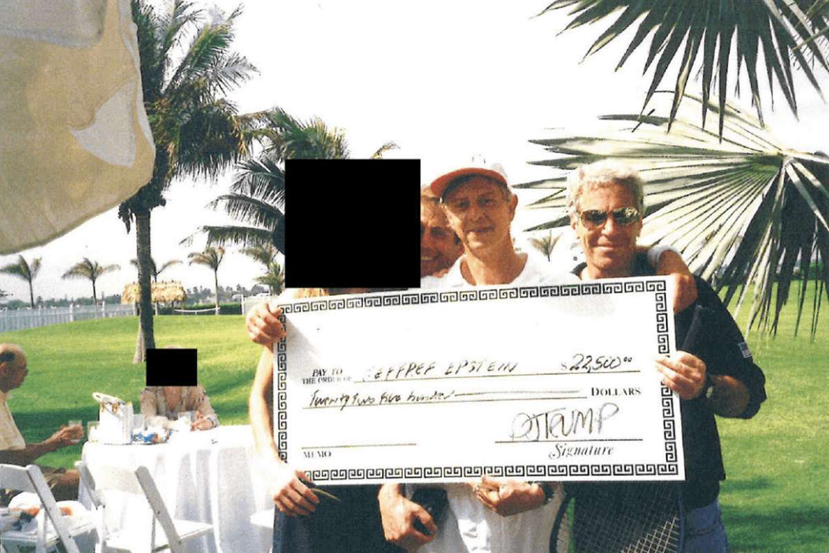 image for Epstein birthday book includes joke about selling ‘fully depreciated’ woman to Trump for $22,500