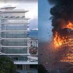 image for Hilton, a 5-star hotel of Nepal set on fire by the protesters.
