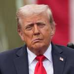 image for The right side of Trump's face visibly drooping during a 9/11 memorial