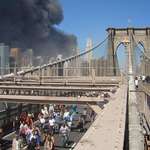 image for One of the pics I took on 9/11-going to work on my bike over the Brooklyn Bridge.