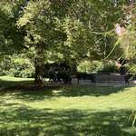 image for OC National Guard sitting in the Smithsonian garden.
