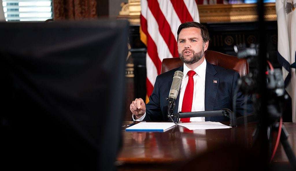 image for On Charlie Kirk Show, Vance Vows Crackdown on Left-Wing Groups