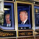 image for (OC) Britain's King Charles III and U.S. President Trump travel to Windsor Castle
