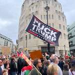 image for Thousands of Brits welcome Donald Trump to the UK