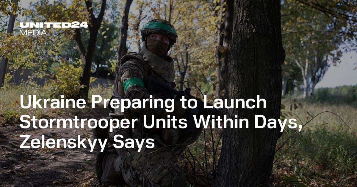 image for Ukraine Preparing to Launch Stormtrooper Units Within Days, Zelenskyy Says — UNITED24 Media
