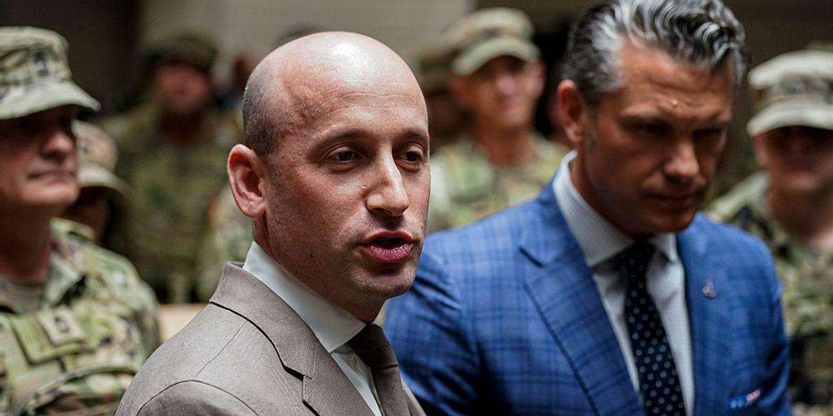 image for Stephen Miller Claims Simply Calling Trump Authoritarian 'Incites Violence and Terrorism'