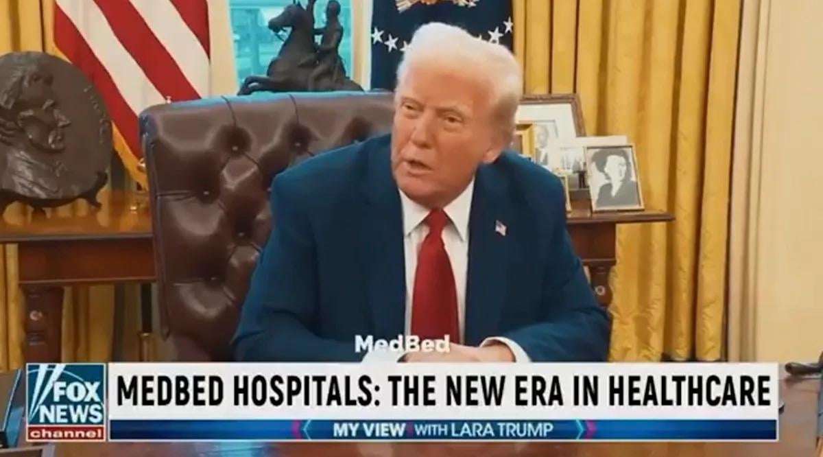 image for Trump Posts an Absolutely Bonkers AI Video in Which He Promotes a Magic ‘Med Bed’ That Can Cure Any Disease