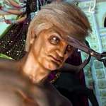 image for Trump depicted as a demon in a Hindu festival in India dedicated to the goddess Durga