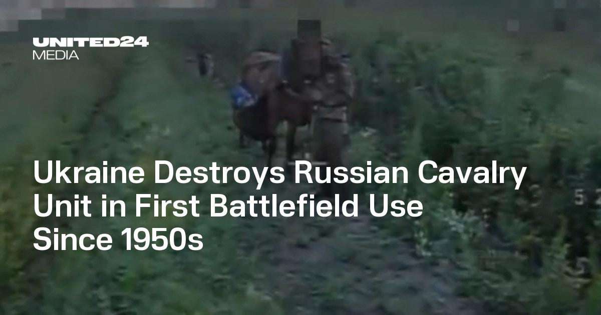 image for Ukraine Destroys Russian Cavalry in Historic Drone Strike — UNITED24 Media