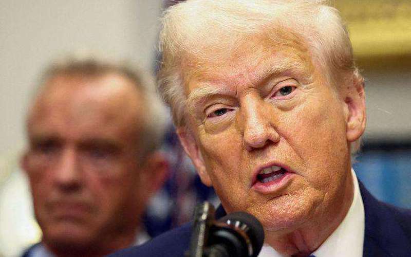 image for Trump received Covid vaccine and flu shot during second physical of the year