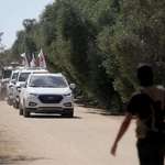 image for OC: Red Cross transports 13 hostages handed over by Hamas.