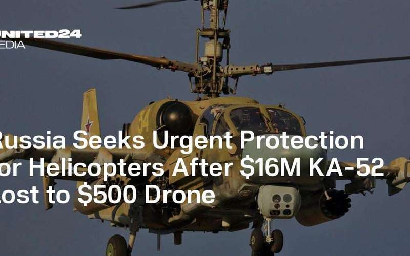 image for Russia Seeks Urgent Protection for Helicopters After $16M KA-52 Lost to $500 Drone — UNITED24 Media