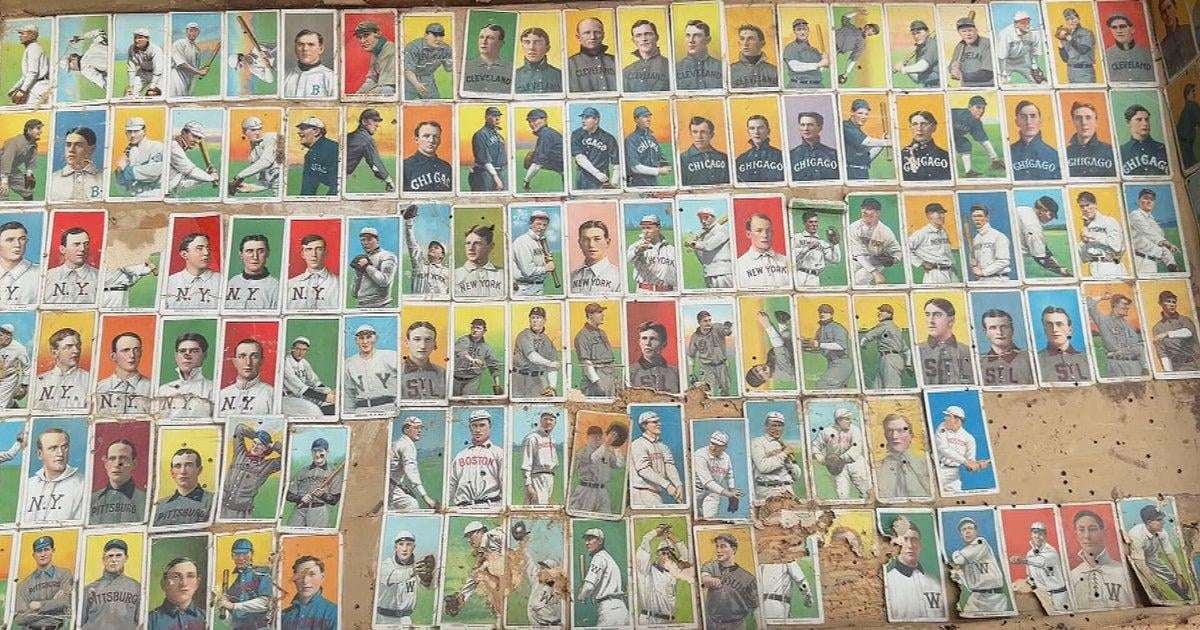 image for He paid $75 for baseball cards glued to a wooden chest. They're likely worth thousands of dollars.