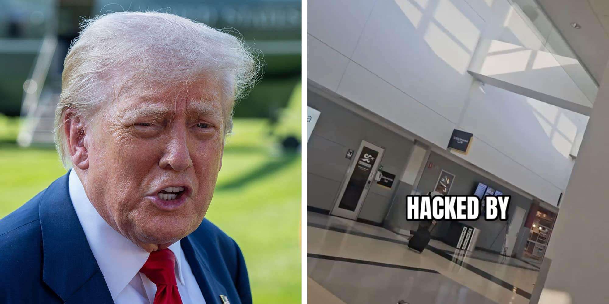 image for Airports across North America hacked to play pro-Palestine, anti-Trump messages