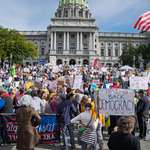 image for [OC] A big beautiful protest in Harrisburg, Pa.   today (10/18/25)