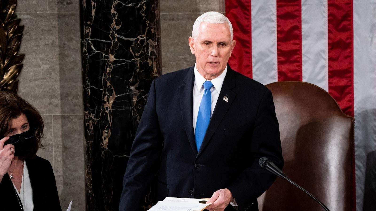 image for 'You'll go down as a wimp:' Pence's never-before-published notes key evidence in case against Trump, book says