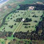 image for Aerial shot from the Normandy American Cemetery. Made me quite emotional as I remembered today