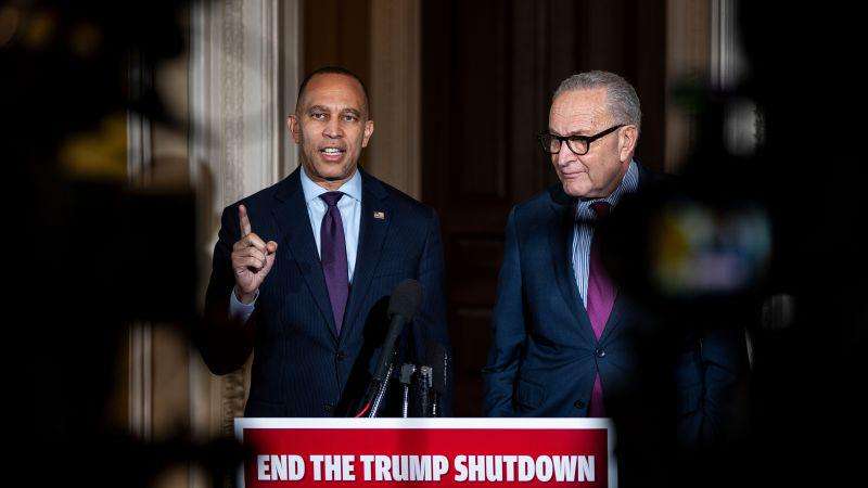 image for Democrats unflinching in shutdown strategy, blaming Trump with millions at risk of losing food aid