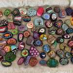 image for I made 76 painted rocks for the trick or treaters. (but there are 4 that I can't part with)
