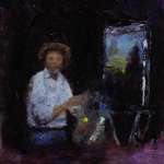 image for This is a portrait I painted of Bob Ross