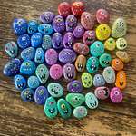 image for [OC] I painted some monster rocks to hand out for trick or treating this year!