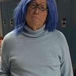 image for My Dad dressed up as Sadness from Inside-Out for Halloween today.