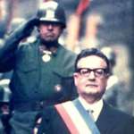 image for Marxist president Salvador Allende escorted by the just appointed General Augusto Pinochet 1973