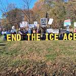 image for [OC] END THE ICE AGE - Protest by our friends of the Fort Dix Resistance Brigade