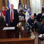 image for To me this image says a ton (man collapsed in Oval Office)