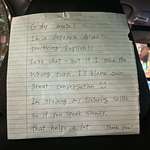 image for This wholesome message left by an Uber driver learning English!