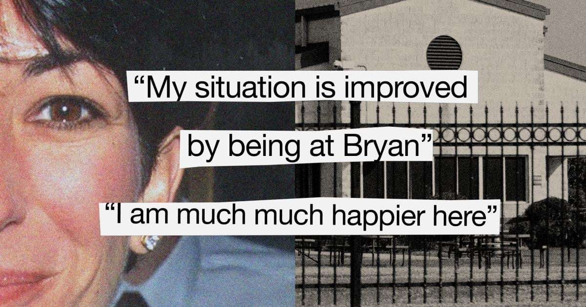 image for Ghislaine Maxwell's prison emails show she is 'happier' at minimum-security Texas facility