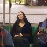 image for Mona Lisa reincarnated in the subway in Rio de Janeiro.
