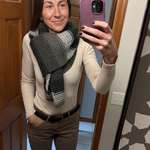 image for (OC) Wearing a scarf I knitted on this chilly day!
