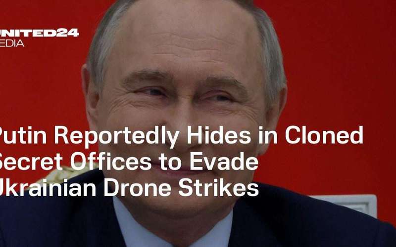 image for Putin Reportedly Hides in Cloned Secret Offices to Evade Ukrainian Drone Strikes — UNITED24 Media