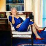 image for The painting of Bill Clinton that was hanging in Jeffrey Epstein's mansion