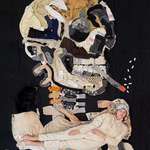 image for [OC] Smoking Skeleton, out of fabric. After Van Gogh’s Head of a Skeleton with a Burning Cigarette