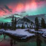 image for [OC] Aurora Over Bow Lake