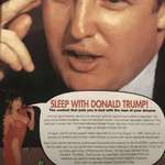 image for Playgirl Magazine's 1990 "Sleep with Donald Trump" advertisement